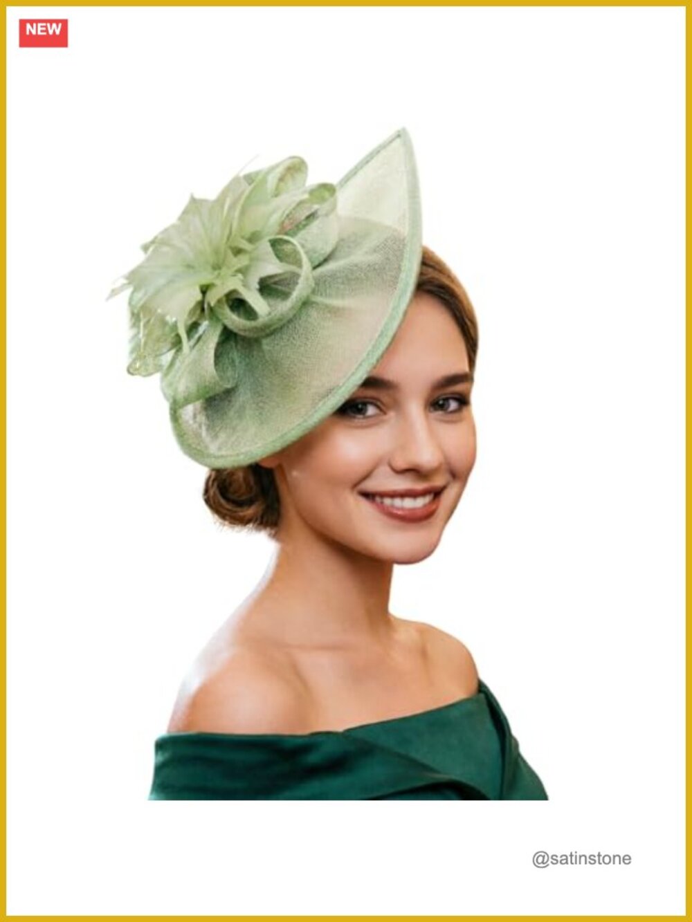 Women's Feather Fascinator Hat with Hair Clip and Headband for Tea Party